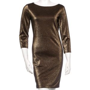 NWT Alice and Olivia gold dress